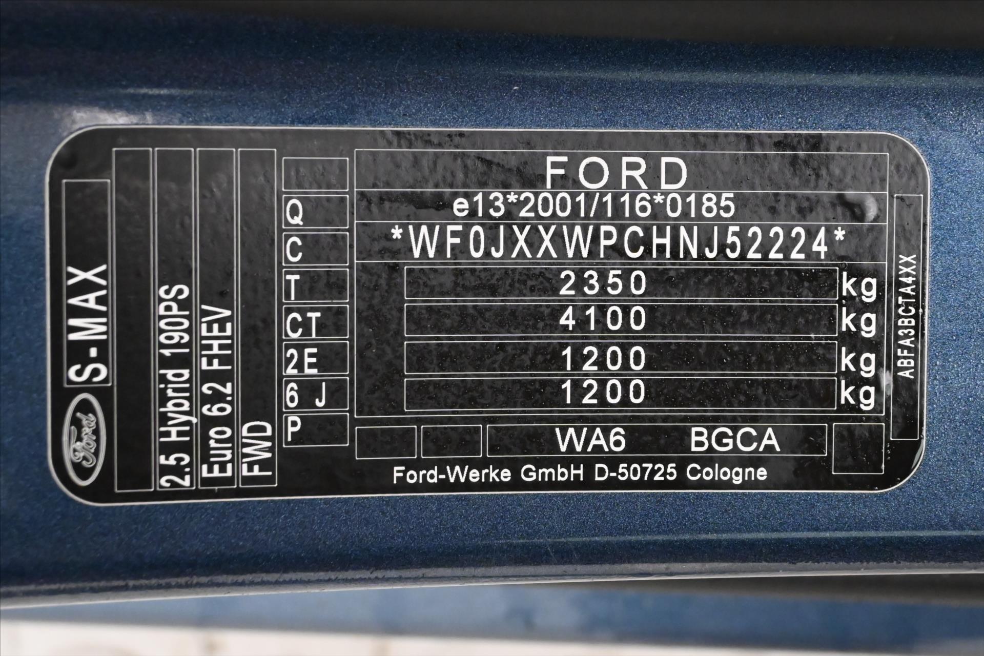 Hlavní fotografie vozu Ford S-MAX 2,5 Hybrid 140 kW AT Záruka až 5 let (12)
