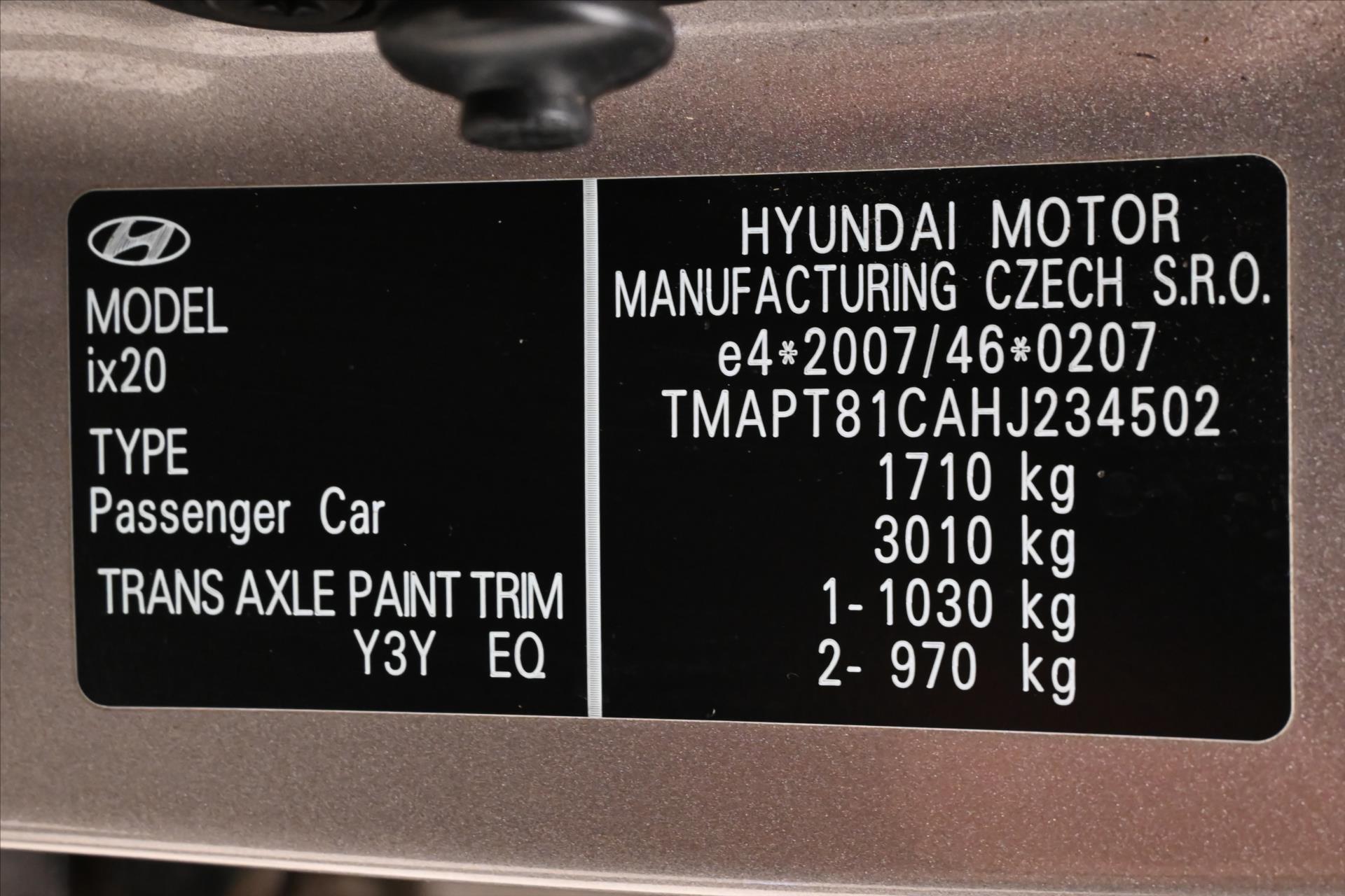 Hlavní fotografie vozu Hyundai ix20 1,4 CVVT 66 KW KLIMA Záruka až 5 let (12)